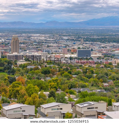 Downtown Salt Lake City Utah landscape and skyline