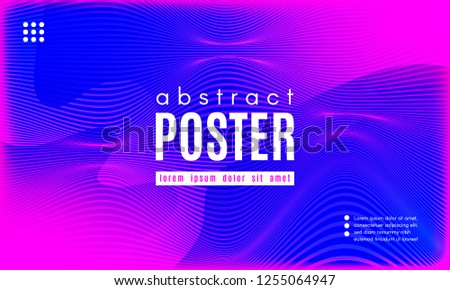 Gradient Fluid Shapes. Abstract Background in Blue and Pink Colors. Wave Liquid and Distorted Gradient Lines. Futuristic Concept of Landing Page. Geometric Abstract Poster with Dynamic Neon Gradient.