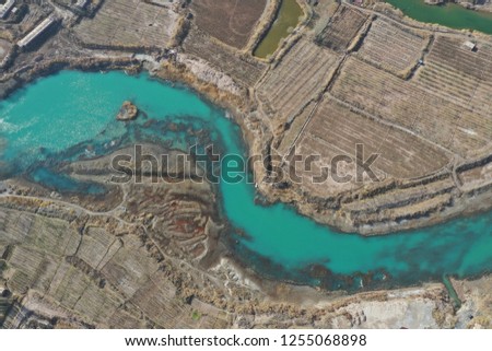 Aerial photography of Xinjiang River