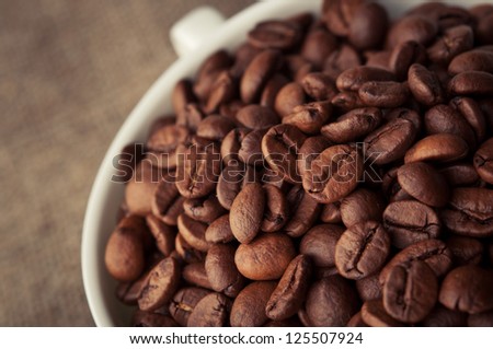 closeup of cup coffee background
