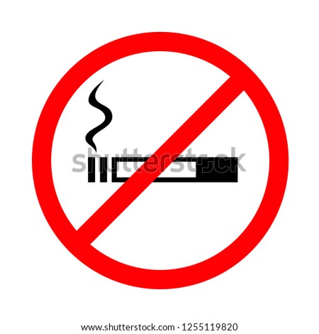 no smoking sign icon, vector no smoke sign red circle line illegal icon, flat line design, stop sign icon, no sign icon, 