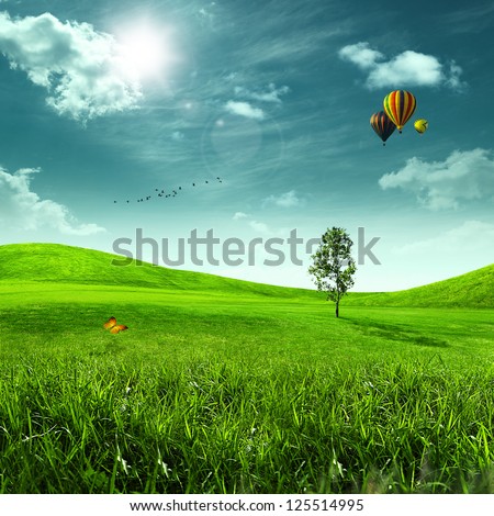 Beauty meadow. Abstract summer landscape for your design