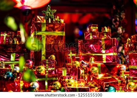 Gifts boxes for merry Christmas and happy new year
