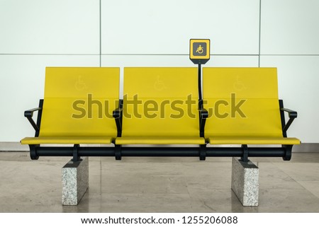 Disable yellow seats at the airport