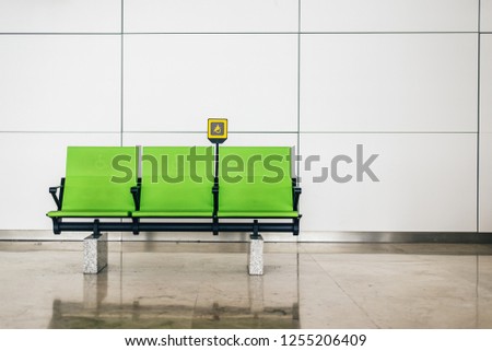 Disable green seats at the airport