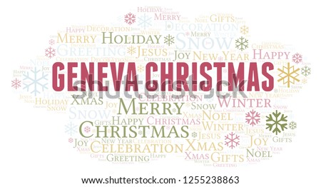 Geneva Christmas word cloud.