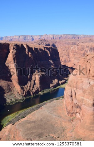 Colorado river at the legendary horseshoe bend, USA
