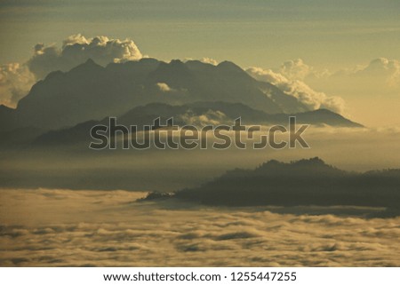 scene of "Chiang Dao" mountain, Chiang Mai Province, Thailand 