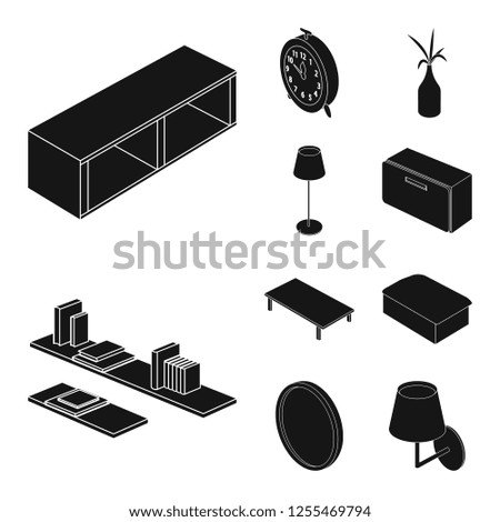 Vector design of bedroom and room logo. Set of bedroom and furniture vector icon for stock.