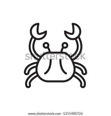 crab icon vector design line style