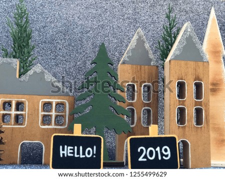 hello 2019 chalkboards for concept city background. 