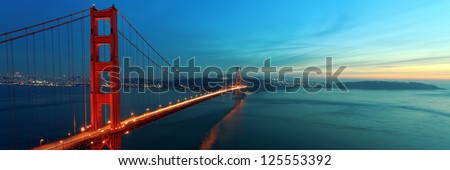 Golden Gate panorama Royalty-Free Stock Photo #125553392