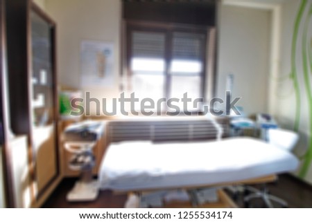 beautiful bright colorful blurred photo of modern studio for massage,spa and cosmetics