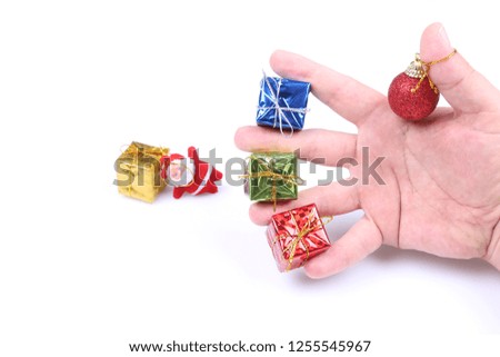 gift packages symbolizing the new year on a white background