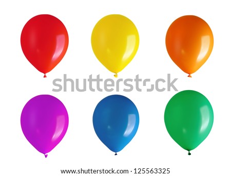 Children's party balloons Royalty-Free Stock Photo #125563325