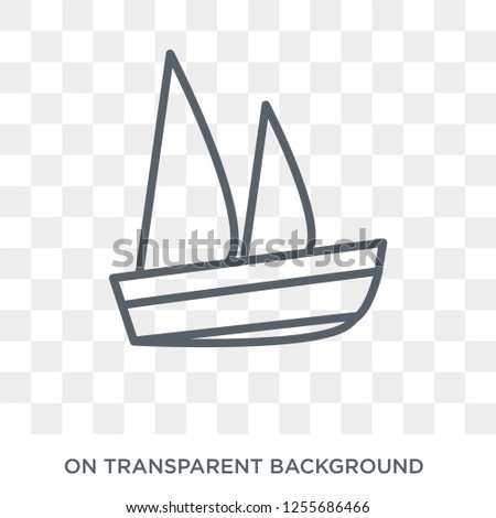 Sailboat Icon icon. Trendy flat vector Sailboat on transparent background from Maps and Locations collection. High quality filled Sailboat Icon symbol use for web and mobile