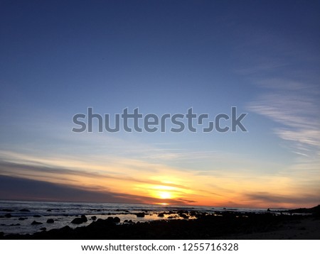 Amazing California beach sunset