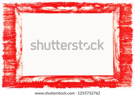 red frame of Passepartout on white background
