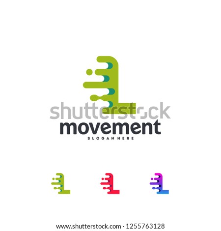 Fast Moving L Initial logo Vector, Technology Business and Digital logo template