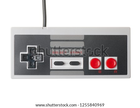Retro gaming controller of a console