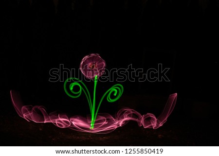 Light painting abstract background