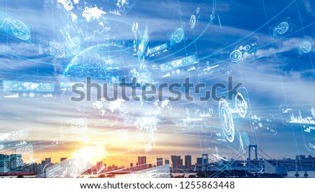 Smart city concept. Royalty-Free Stock Photo #1255863448