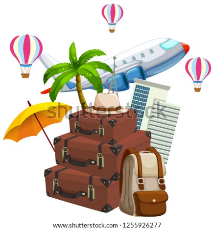 Set of travel element illustration