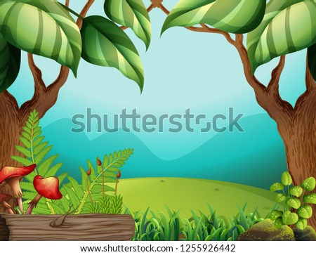 A green jungle template illustration