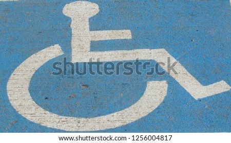 Disabled parking mark Symbol