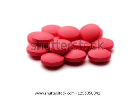 Pharmacy theme. Isolated Pills on white
