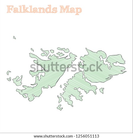 FALKLANDS-HAND-DRAWN-MAP Stock Vector Images - Avopix.com