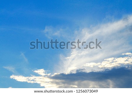 Sky and the cloud in the evening with light of sunset, space for text