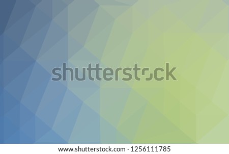 Light Blue, Green vector abstract mosaic background. A sample with polygonal shapes. Template for a cell phone background.