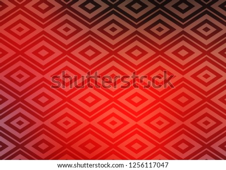 Light Red vector texture with lines, rhombuses. Glitter abstract illustration with colorful lines, rhombuses. Pattern for business booklets, leaflets.