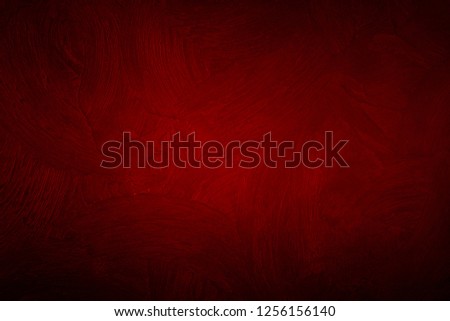 Vintage red wall texture for design background. Artistic plaster. Artistic gradient. Illuminated surface. Bright background raster image. Royalty-Free Stock Photo #1256156140