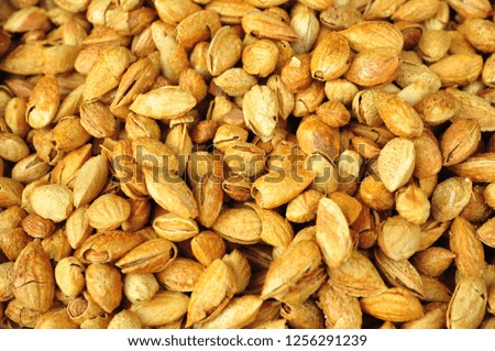 Almond, it is a kind of dry fruit.