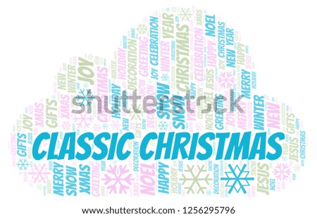 Classic Christmas word cloud.