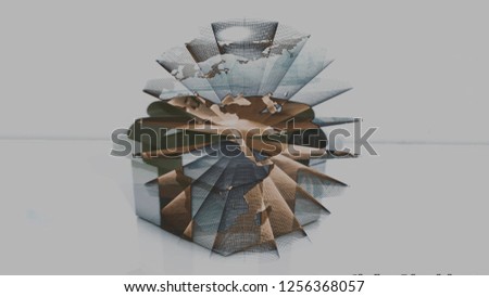  3d rendering. Computer generated abstract background