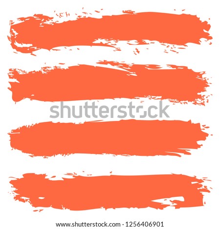 Abstract striped background with paint brush stroke texture created in handmade technique. Graphic element for design saved as an vector illustration in file format EPS 8