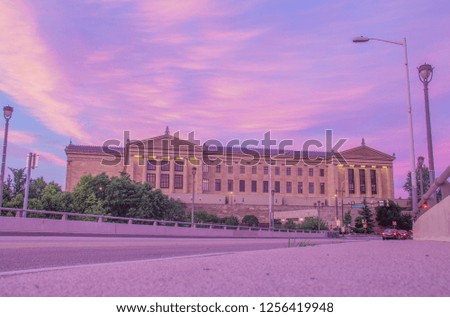 Sunset at Philadelphia Museum