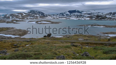 Mountains and lake in Roof of Norway, Sognefjellet