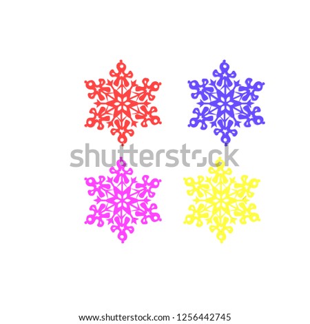 illustration of a 3D snowflake