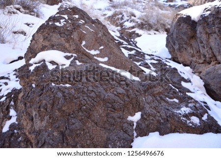 Charyn canyon in winter, 