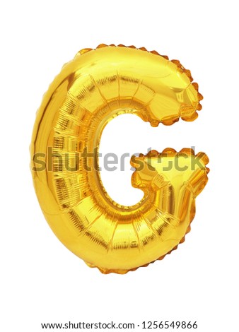 letter G balloon font isolated on white background