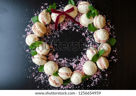 Festive French Macaron Wreath