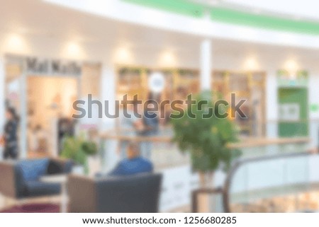 Abstract Blurred Shopping Mall for Background Usage