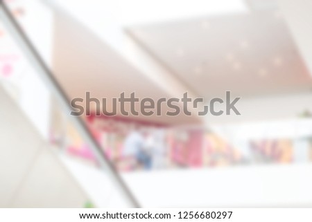 Abstract Blurred Shopping Mall for Background Usage