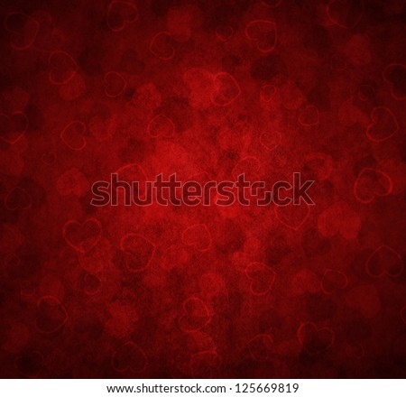 red background with hearts for Valentine's
