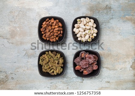 A variety of delicious dried fruits