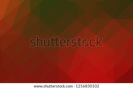 Light Green, Red vector abstract polygonal layout. Glitter abstract illustration with an elegant design. Template for a cell phone background.